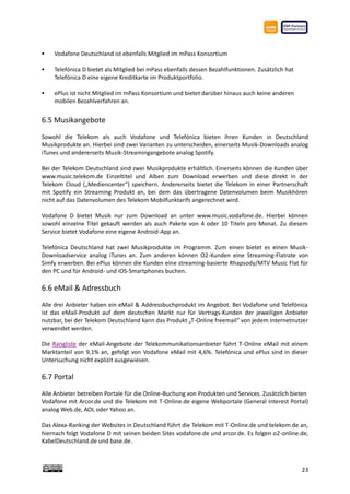 Partnerschaften Deutschland
Deutsche Telekom

Vodafone/
Kabel Deutschland

Quelle: DSP-Partners Analyse; wichtigste Partne...
