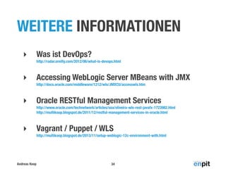 Oracle WebLogic for DevOps
