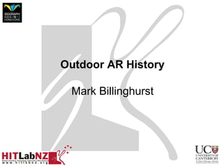 Outdoor AR History
Mark Billinghurst

 