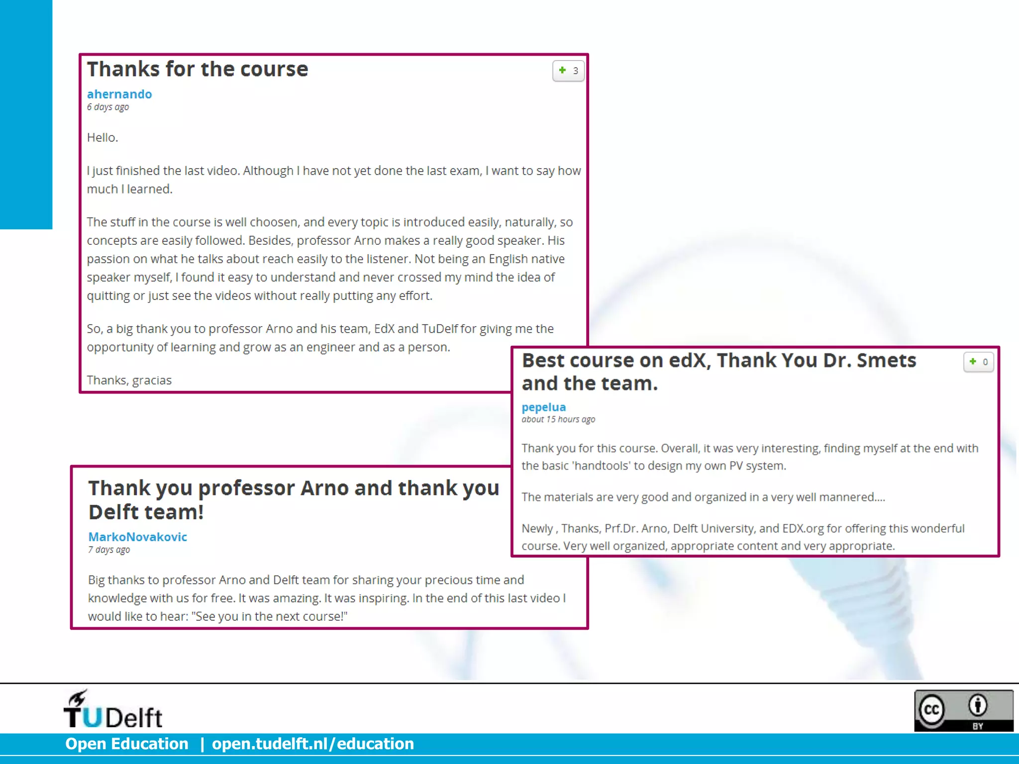 Open Education | open.tudelft.nl/education

 