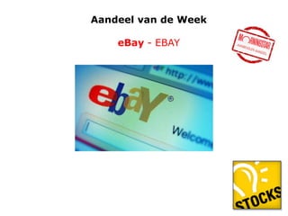 Aandeel van de Week

eBay - EBAY

 