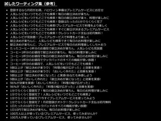 試したワーティング集（参考）
•
•
•
•
•
•
•
•
•
•
•
•
•
•
•
•
•
•
•
•
•
•
•
•
•
•
•
•
•

登録するなら⽉月初がお得。ハロウィン準備はプレミアムサービスにお任せ
⼈人気レシピをいつでもどこでも検索索！毎⽇日の献⽴立立決めが楽ちん
⼈人気レシピをいつでもどこでも検索索！毎⽇日の献⽴立立決めが楽々、料料理理が楽しみに
⼈人気レシピをいつでもどこでも検索索！登録はたったの1分でらくらく完了了
⼈人気レシピをいつでもどこでも検索索!プレミアムサービスで料料理理をより楽しく
⼈人気レシピをいつでもどこでも検索索！すぐに献⽴立立が決まるプレミアムサービス
⼈人気レシピをいつでもどこでも検索索！クレジットカード⽀支払は初⽉月無料料！
⼈人気レシピが⾒見見放題！プレミアムサービスで料料理理をより楽しく
献⽴立立決めが楽ちんに、⼈人気レシピも検索索できて毎⽇日のお料料理理が楽しみに
献⽴立立決めが楽ちんに、プレミアムサービスで毎⽇日のお料料理理楽しくしちゃおう
たったコーヒー1杯分のお値段で献⽴立立決めが楽ちん、⼈人気レシピも⾒見見放題
コーヒー1杯分のお値段で献⽴立立決めが楽ちん、毎⽇日の料料理理が楽しみに
コーヒー1杯分のお値段で毎⽇日の献⽴立立決めが楽ちん、毎⽇日のお料料理理が楽しみに
コーヒー1杯分のお値段でクックパッドのすべての機能が使い放題！
コーヒー1杯分のお値段で、⼈人気レシピをいつでもどこでも検索索！
9割以上が「献⽴立立決めが楽ラク」「料料理理の幅が広がった」と効果を実感！
9割以上が「献⽴立立決めが楽ラク」「おいしく作れた」と効果を実感！
9割以上が「献⽴立立決めが楽になった」と実感!あなたも体感しよう
9割以上が「おいしく作れた」「献⽴立立決めが楽になった」と効果を実感!
96%が効果を実感!「おいしく作れた」「料料理理の幅が広がった」
96%が「おいしく作れた」「料料理理の幅が広がった」と効果を実感!
1分でらくらく登録完了了！毎⽇日の献⽴立立決めが楽ちん、毎⽇日のお料料理理が楽しみに
1分でらくらく登録完了了！⼈人気レシピをいつでもどこでも検索索♪
1分でらくらく登録完了了!今すぐプレミアムサービスを使ってみよう
1分でらくらく登録完了了！⽉月初登録がオトク！クレジットカード⽀支払は初⽉月無料料
1⽇日たったの10円でクックパッドのすべての機能が使い放題!
1⽇日10円で献⽴立立決めが楽ちん、毎⽇日のお料料理理が楽しみに
100万⼈人以上が使っている!プレミアムサービス、使ってみませんか?
100万⼈人が使っている!プレミアムサービス、使ってみませんか?

 