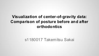 Visualization of center-of-gravity data:
Comparison of posture before and after
orthodontics
s1180017 Takemitsu Sakai

 