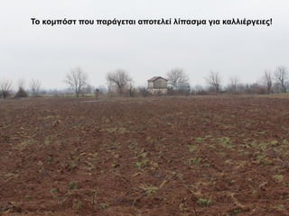 Το κομπόστ που παράγεται αποτελεί λίπασμα για καλλιέργειες!

 