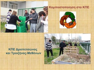 Κομποστοποίηση στα ΚΠΕ

ΚΠΕ Δραπετσώνας
και Τροιζήνας-Μεθάνων

 