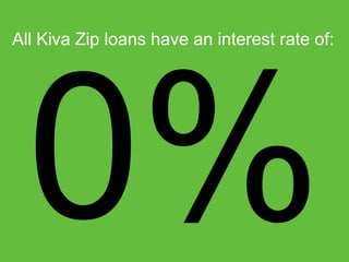All Kiva Zip loans have an interest rate of:

 