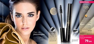 Le mannequin porte: Giordani Gold Lash Panorama Mascara 27093 Black , Fond de
Teint Adaptive Giordani Gold 22722 Light Ivory, Rouge à Lèvres Bijou Giordani Gold
22744 Dusky Nude .

NOUVEAU

Une
brosse à vagues
innovante, pour
une déﬁnition
parfaitement
arquée.

Le Complexe FortiFull Lash
Véritable booster de collagène*,
aﬁn d’obtenir des cils plus pleins
et renforcés. Nourrissant et
revitalisant, le complexe permet
aux cils de rester doux et
brillants. Protège des impacts du
vieillissement.
Mascara Panorama Giordani Gold
Un mascara à l’effet oeil de biche avec une
formule soyeuse et une brosse ingénieuse
pour vous garantir des cils parfaitement
allongés, recourbés et déﬁnis. Enrichi au
Complexe FortiFull Lash, pour des cils plus
forts et en pleine forme. 8 ml.

Des cils

panoramiques
Ensorcelez de désir avec
des cils allongés,
sublimement recourbés,
et déﬁnis cil à cil.
92

NOUVELLE BROSSE
PANORAMIQUE

Une brosse ingénieuse
grâce à son design à
vagues et sa technologie
avancée en Fibre, dotée
d’une silhouette destinée à
une meilleure déﬁnition des
cils, un galbe de rêve et une
couvrance uniforme, pour
des cils redéﬁnis cil à cil.

27093 Black

27093
135 DH
ÊuOF∞dO£Q∑° b∞uÖ w≤œ¸uO§ U±«¸u≤U° «¸UJßU±
‘u±d∞ WO∂∞u∞ …U®dH° Ë W¥d¥d• W∂OØd∑° WOKLª±
‰u≠ w¢¸u≠ VØdL° WOM¨ .WßuI± Ë WHOàØ ,WK¥u©
WO∫Å Ë W¥uÆ ‘u±d∞

OFFRE

Exclusive DE LANCEMENT
*Test ex vivo sur le complexe.
Augmente l’expression du
gène de collagène de type
I et IV.

à seulement

79 DH

 