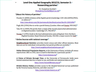 Great Britain Historical GIS Project:
A Vision of Britain though Time

List of more formal source for parishes

1st November 2013

 