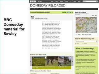 Great Britain Historical GIS Project:
A Vision of Britain though Time

BBC
Domesday
material for
Sawley

 