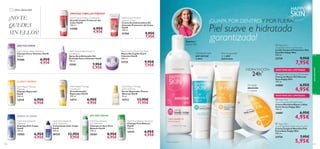 
 

aseopersonal
101100
 Happy Skin
nourishing body cream extra dry skin
Crema Corporal Nutritiva Piel
Extra Seca Happy Skin
200 ml.
23734 7,95€
5,95€
 Happy Skin Hydrating Hand Cream
Crema de Manos Piel Normal-
Seca Happy Skin
100 ml.
24886 6,95€
4,95€
 Happy Skin
Nourishing Hand & Nail Cream
Crema Nutritiva Manos y Uñas
Extra-Secas Happy Skin
100 ml.
24887 6,95€
4,95€
 Happy Skin
caring body lotion sensitive skin
Loción Corporal Protectora Piel
Sensible Happy Skin
400 ml.
23729 9,95€
7,95€
HIDRATACIÓN
24h*
Suaviza la
piel sensible
Hidratación para
piel normal
y seca
De rápida
absorción
y no grasa
¡Última Oportunidad!
 Happy Skin Hydrating Hand CreamHappy Skin Hydrating Hand Cream
EXISTENCIAS LIMITADAS
 Happy Skin
EXISTENCIAS LIMITADAS
Evita la sequedad
de la piel
extra-seca
*Test instrumental
¡CUIDAY REPARA!
¡MÁSVOLUMEN!
¡PROTEGE CABELLOSTEÑIDOS!
¡VENCE LA CASPA! ¡NO MÁS GRASA!
¡GUAPA POR DENTROY POR FUERA!
Piel suave e hidratada
¡garantizado!
HairX Volume Boost Leave-in
Conditioner
Spray Acondicionador Sin
Aclarado Extra Volumen HairX
150 ml.
15581 7,95€
5,95€
HairX Volume Boost Shampoo
Champú Extra Volumen HairX
250 ml.
15580 6,95€
4,95€
HairX Volume Boost Hair Mask
Mascarilla Capilar Extra
Volumen HairX
200 ml.
21721 9,95€
7,95€
HairX Colour Protect
Leave-in Cream
Crema Acondicionadora Sin
Aclarado Protectora del Color
HairX
150 ml.
21760 9,95€
7,95€
HairX Colour Protect Conditioner
Acondicionador Protector del
Color HairX
250 ml.
14708 6,95€
4,95€
HairX Repair Therapy
Shampoo
Champú Reparador
HairX
250 ml.
14710 6,95€
4,95€
HairX Repair Therapy
Conditioner
Acondicionador
Reparador HairX
250 ml.
14711 6,95€
4,95€
HairX Repair Therapy
Split End Serum
Serum Reparador Puntas
Abiertas HairX
30 ml.
14713 13,95€
11,95€
HairX Anti-Dandruff
Shampoo
Champú Anti-Caspa
HairX
250 ml.
15582 6,95€
4,95€
HairX Anti-Dandruff
Scalp Treatment
Tratamiento Anti-Caspa
HairX
100 ml.
20543 12,95€
9,95€
HairX Pure Balance
Dry Shampoo
Champú en Seco Pure
Balance HairX
150 ml.
20361 8,95€
6,95€
HairX Pure Balance Shampoo
Champú Pure Balance
HairX
250 ml.
14719 6,95€
4,95€
¡NO TE
QUEDES
SIN ELLOS!
 