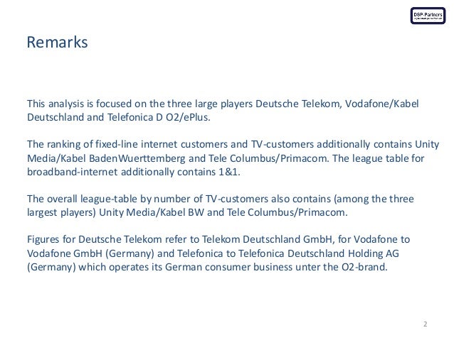 M A On The German Telco Market Status Autumn 13