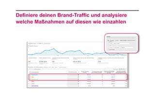Definiere deinen Brand-Traffic und analysiere
welche Maßnahmen auf diesen wie einzahlen

 