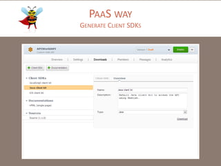 PAAS WAY
GENERATE CLIENT SDKS

 