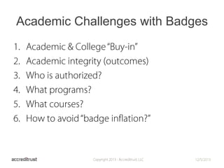 Academic Challenges with Badges

 