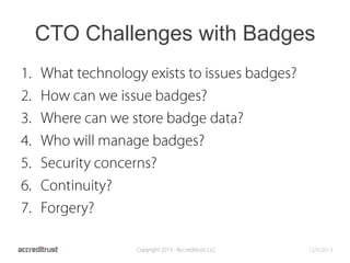 CTO Challenges with Badges

 