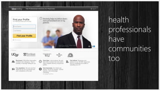 health
professionals
have
communities
too

 