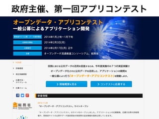 政府主催、第一回アプリコンテスト

 