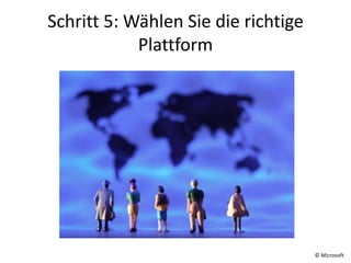 Schritt 5: Wählen Sie die richtige
Plattform

© Microsoft

 