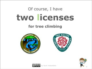 Of course, I have

two licenses
for tree climbing

b y Ta a p h o n c iU H A S HS H I
Ta chi F U e r H A
m i i c c iF U R R Ug e I

!6

 
