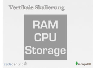 Vertikale Skalierung

RAM
CPU
Storage

 