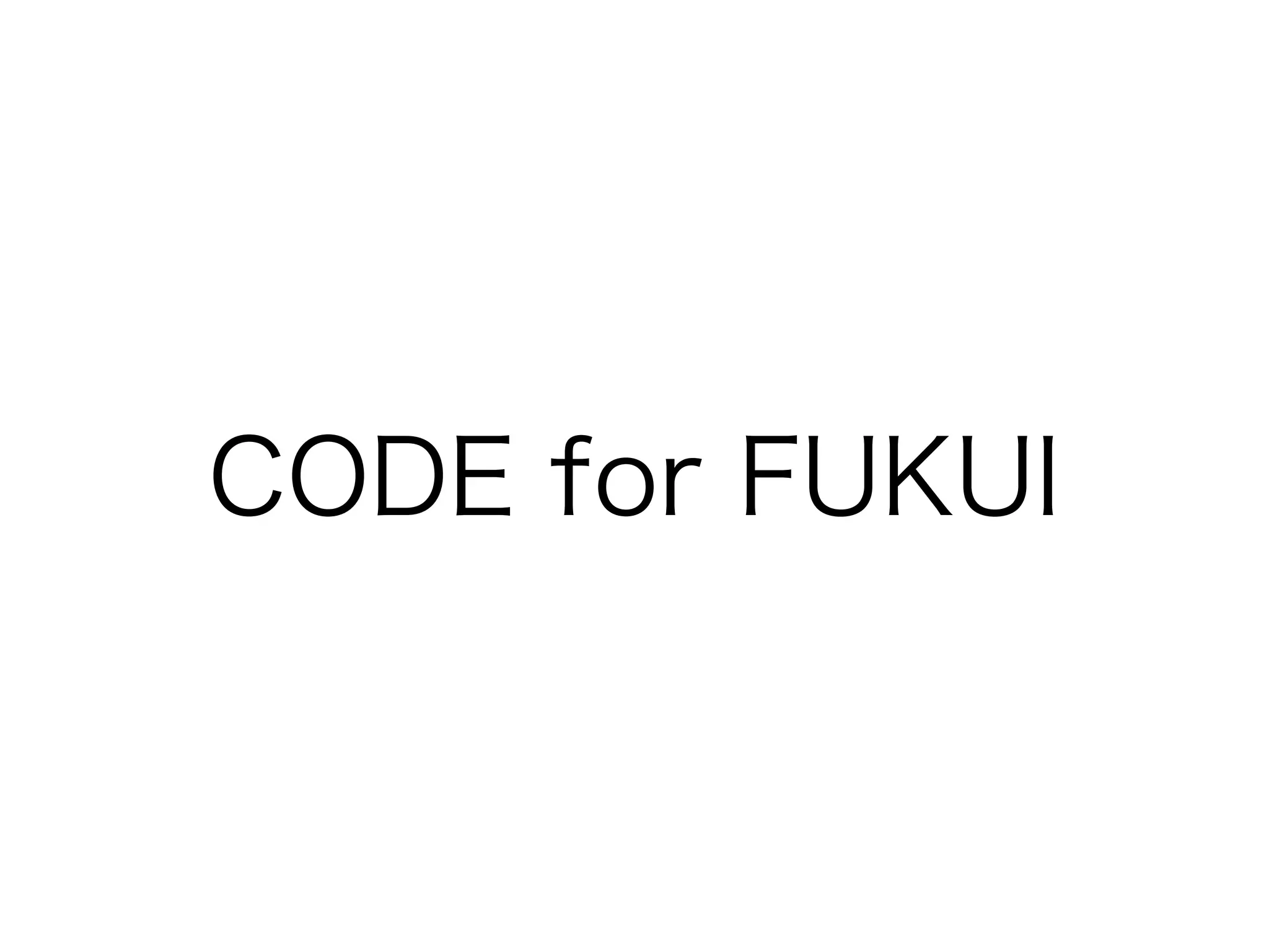 CODE for FUKUI

 