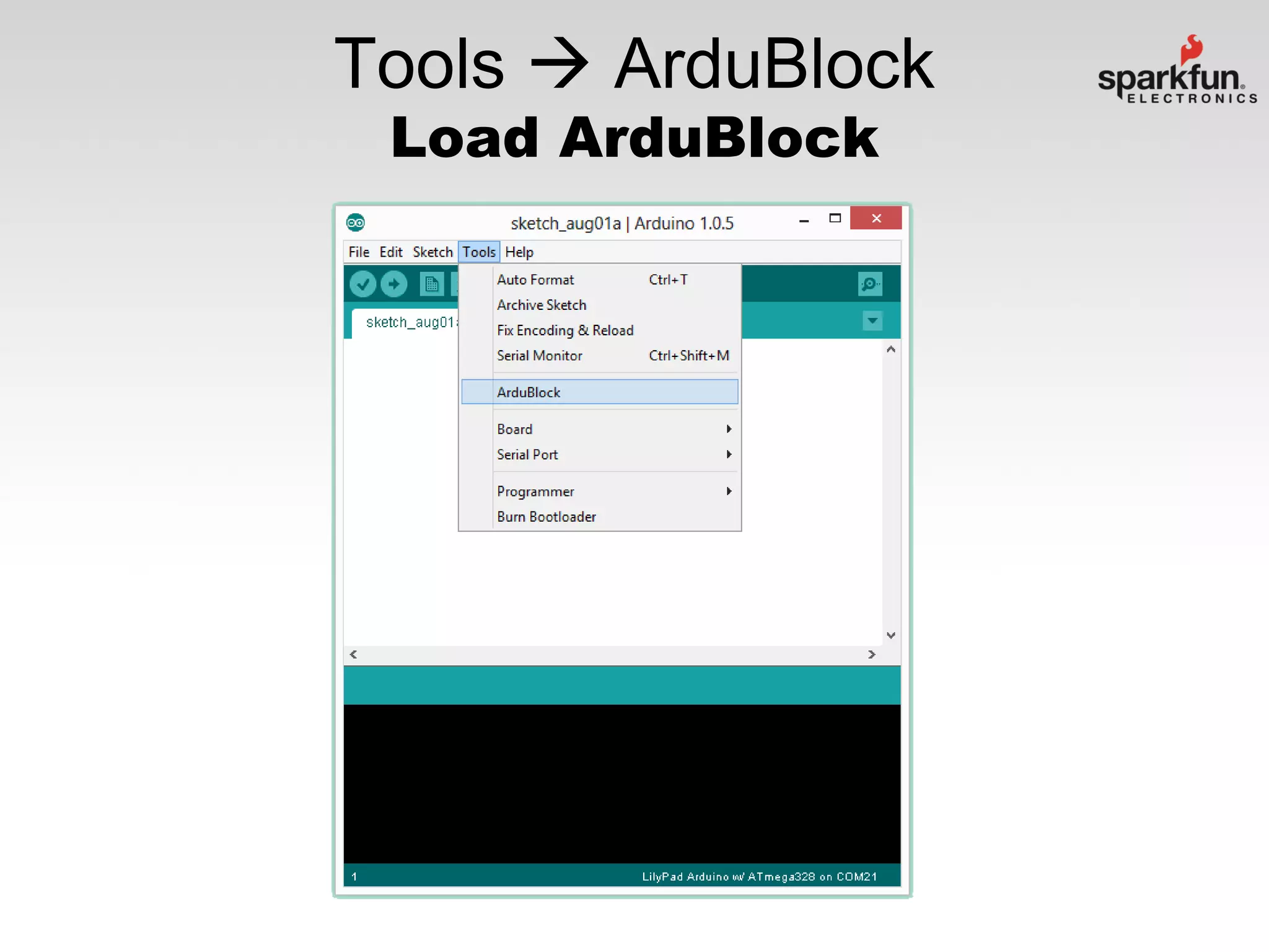 Tools  ArduBlock
Load ArduBlock

 