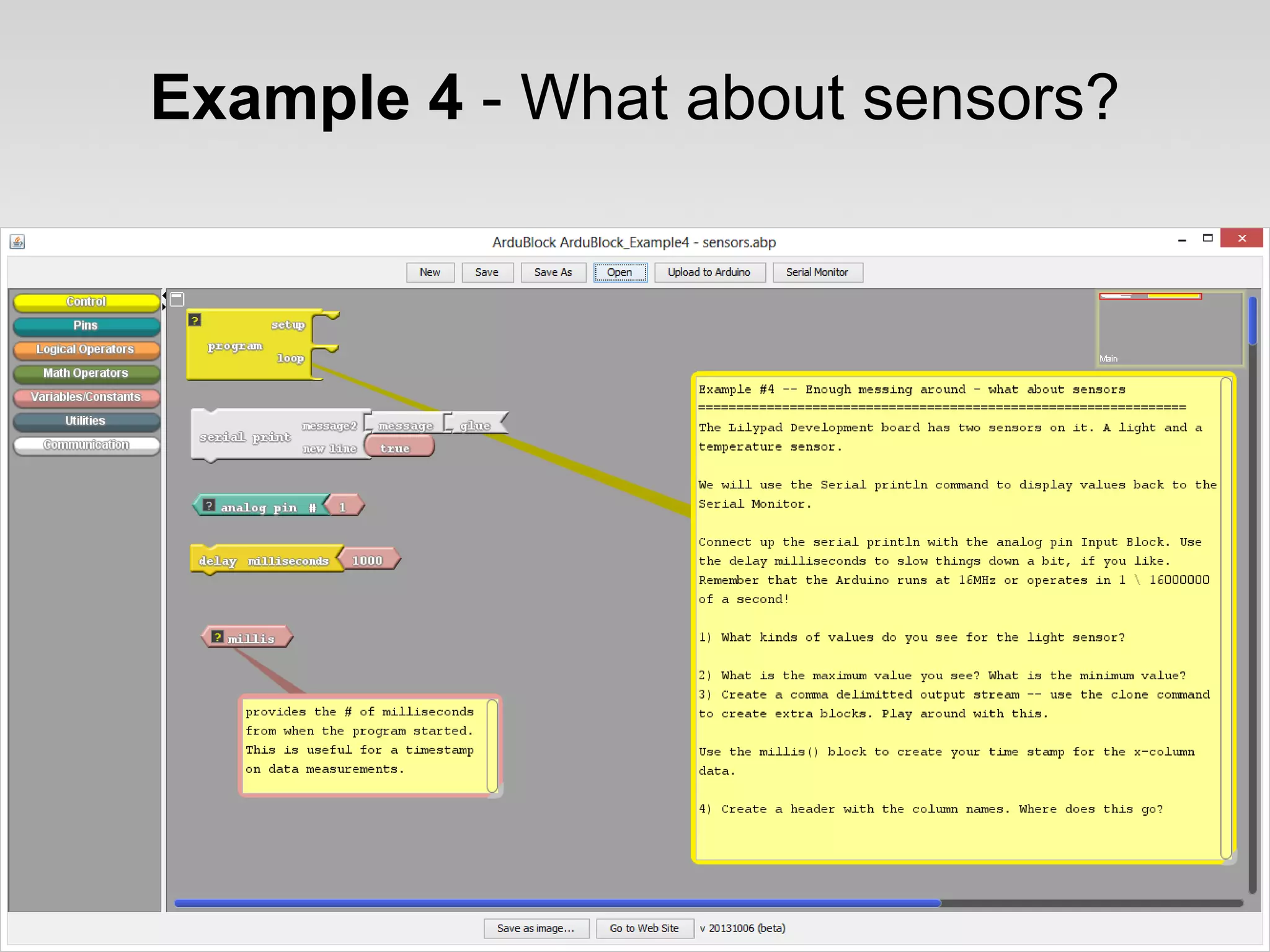 Example 4 - What about sensors?

 