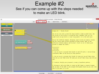 Example #2
See if you can come up with the steps needed
to make an LED blink.

 