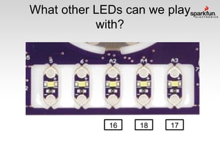 What other LEDs can we play
with?

16

18

17

 