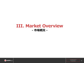 III. Market Overview
- 市場概況 -

Confidential &
Proprietary

9

 