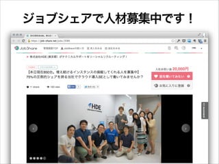 ジョブシェアで人材募集中です！
https://job-share.net/jobs/3084

 