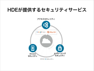HDEが提供するセキュリティサービス

 
