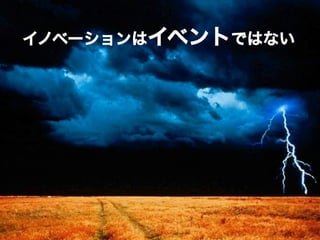 イノベーションはイベントではない

(社)デザイン思考研究所

 
