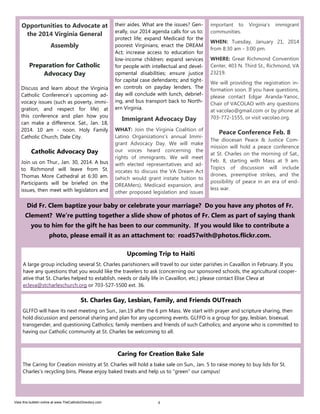 View this bulletin online at www.TheCatholicDirectory.com

 