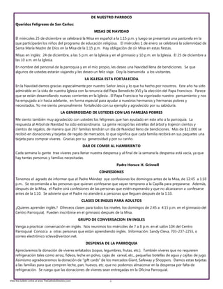 View this bulletin online at www.TheCatholicDirectory.com

 