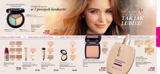 24916
Porcelain
24917
Fair Nude
24918
Nude Pink
24921
Natural Beige
24922
Light Ivory
24924
Warm Sand
12809
Porcelain
12810
Natural Ivory
12811
Natural Beige
12819
Pink
12820
Gold
23056
Light
23057
Medium
23058
Dark
23051
Light
23052
Medium
23053
Dark
12807
Light/Medium
12808
Medium/Dark

 



 Oriﬂame Beauty
Matte Control Foundation
Podkład pod makijaż Oriﬂame
Beauty Matte Control
30 ml
930,00/l
40,00
27,90
Lekki podkład
bez efektu błyszczenia
 Oriﬂame Beauty Matte Control Pressed Powder
Puder prasowany Oriﬂame Beauty Matte
Control
8 g
3487,50/kg
40,00
27,90
Gładkie,równe wykończenie
 Oriﬂame Beauty Conceal Kit
Zestaw korektorów
Oriﬂame Beauty
3 x 1 g
6633,33/kg
15033 30,00
19,90
Zielony neutralizuje
zaczerwienienia
Beżowy zmniejsza
widoczność drobnych zmarszczek
Żółty maskuje
ciemne przebarwienia
Trzy innowacyjne korektory
w jednej paletce
 EverLasting Foundation
Podkład Everlasting
30 ml
1163,33/l
45,00
34,90
 Oriﬂame Beauty
Absolute Concealer for Eyes
Korektor pod oczy Oriﬂame
Beauty Absolute
10 ml
2500,00/l
25,00
 Oriﬂame Beauty
Studio Artist Concealer
Korektor Oriﬂame Beauty
Studio Artist
10 ml
2800,00/l
28,00
 Oriﬂame Beauty
Studio Artist Pressed Powder
Puder prasowany
Oriﬂame Beauty Studio Artist
8 g
5000,00/kg
40,00
Gotowa do wyjścia
w 3 prostych krokach!
NIESKAZITELNA
MATOWA CERA
TAK JAK
LUBISZ!
ź Piękna w Kilka Chwil! >> Bądź Piękna w Kilka Chwil! >> Bądź Piękna w Kilka Chwil! >> Bądź Piękna w Kilka Chwil! >> Bądź Piękna w Kilka Chwil! >> Bąd
12809
Porcelain
12810
Natural Ivory
12811
Natural Beige
Light/Medium
Medium/Dark
 Oriﬂame Beauty
Matte Control Foundation
Podkład pod makijaż Oriﬂame
Beauty Matte Control
30 ml
930,00/l
27,90
Lekki podkład
bez efektu błyszczenia
ź Piękna w Kilka Chwil! >> Bądź Piękna w Kilka Chwil! >> Bądź Piękna w Kilka Chwil! >> Bądź Piękna w Kilka Chwil! >> Bądź Piękna w Kilka Chwil! >> Bąd

makijaż
28 29
Makijaż: Podkład pod makijaż Oriﬂame Beauty
Matte Control 12810 Natural Ivory, Puder
prasowany Oriﬂame Beauty Studio Artist
23057 Medium.
12807
Light/Medium
12808
Medium/Dark

Gładkie,równe wykończenie
ź Piękna w Kilka Chwil! >> Bądź Piękna w Kilka Chwil! >> Bądź Piękna w Kilka Chwil! >> Bądź Piękna w Kilka Chwil! >> Bądź Piękna w Kilka Chwil! >> Bąd
 