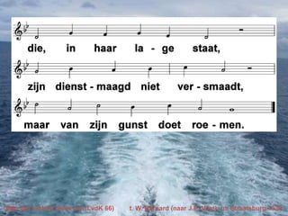 Mijn ziel verheft Gods eer (LvdK 66)

t. W. Barnard (naar J.E. Voet); m. Straatsburg 1539

 