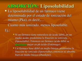 2013 1 Farmacocin tica Absorci n PPT 2013-1-farmacocin-tica-absorci-n-ppt