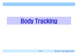 Body Tracking

28/53

동작인식 기술 및 활용 트렌드

 