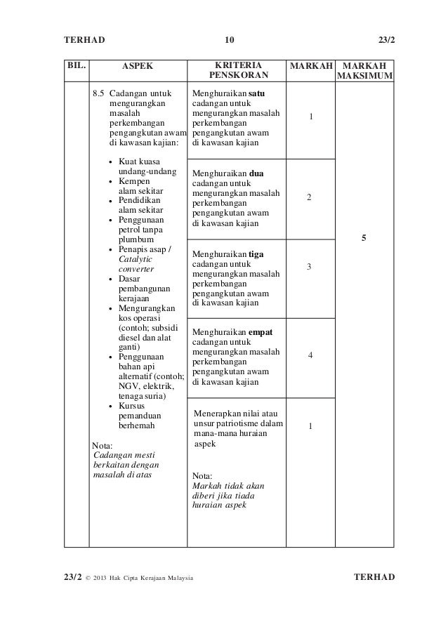 Kertas Kerja Kertas 2 Geografi PMR 2013