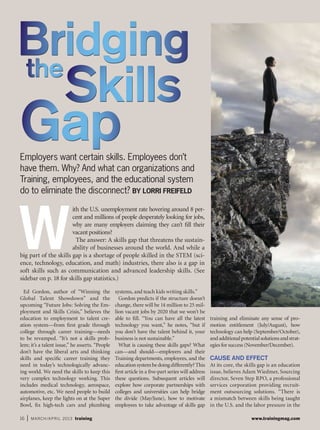 Trainingmag 2013/3-4 THE BRIDGING SKILLS GAP | PDF