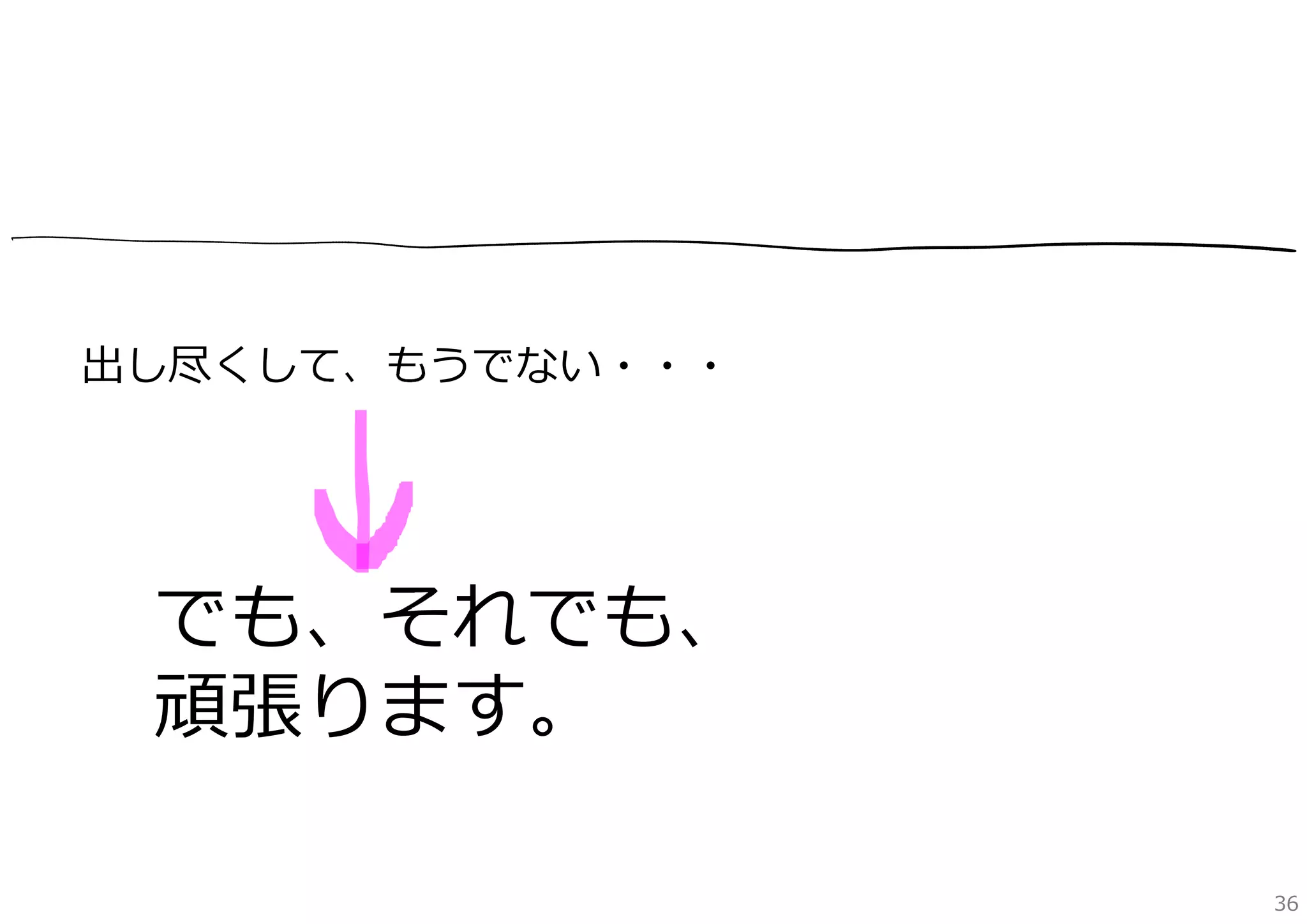 出し尽くして、もうでない・・・

でも、それでも、
頑張ります。
36

 