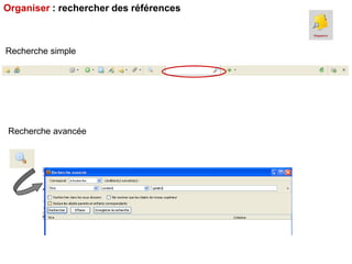 Organiser : rechercher des références

Recherche simple

Recherche avancée

 