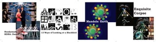 Exquisite
Corpse
Mandala: Earth

Readymade
RDNA: Dance

13 Ways of Looking at a Blackbird

 