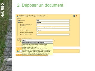 HALUBO
2. Déposer un document
 