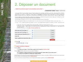 HALUBO
2. Déposer un document
 