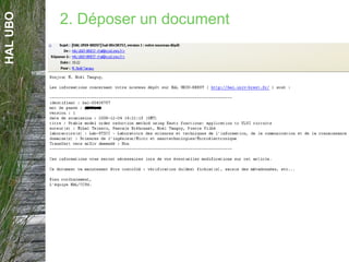 HALUBO
2. Déposer un document
 