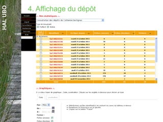 HALUBO
4. Affichage du dépôt
 