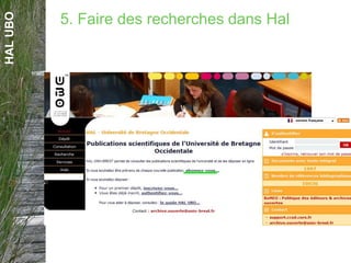 HALUBO
5. Faire des recherches dans Hal
 