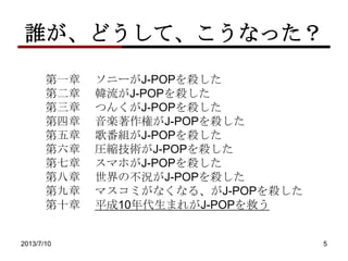 lɤơʤä
һ ˩`J-POP򚢤
ڶ nJ-POP򚢤
 Ĥ󤯤J-POP򚢤
 SؤJ-POP򚢤
 跬MJ-POP򚢤
 RsgJ-POP򚢤
 ޥۤJ-POP򚢤
ڰ βrJ-POP򚢤
ھ ޥߤʤʤ롢J-POP򚢤
ʮ ƽ10ޤ줬J-POPȤ
2013/7/10 5
 